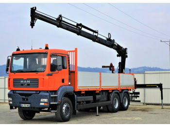Dropside/ Flatbed truck MAN TGA 33.350 Pritsche 6.90m + Kran*6x4Topzustand!: picture 1