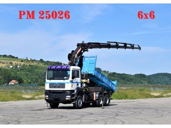 Hook lift truck, Crane truck MAN TGA 33.410 Abrollkipper*PM 25026 + FUNK * 6x6: picture 1