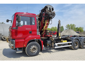 Hook lift truck, Crane truck MAN TGA 33.430 6x4: picture 1