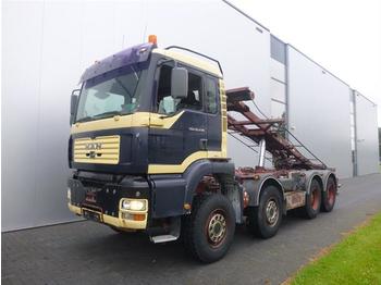 Skip loader truck MAN TGA 35.430 8X4 MANUAL CABLE EURO 3: picture 1