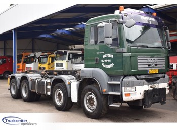 Skip loader truck MAN TGA 41.440, Steel springs, Manuel, 8x4 big axles, Truckcenter Apeldoorn: picture 1