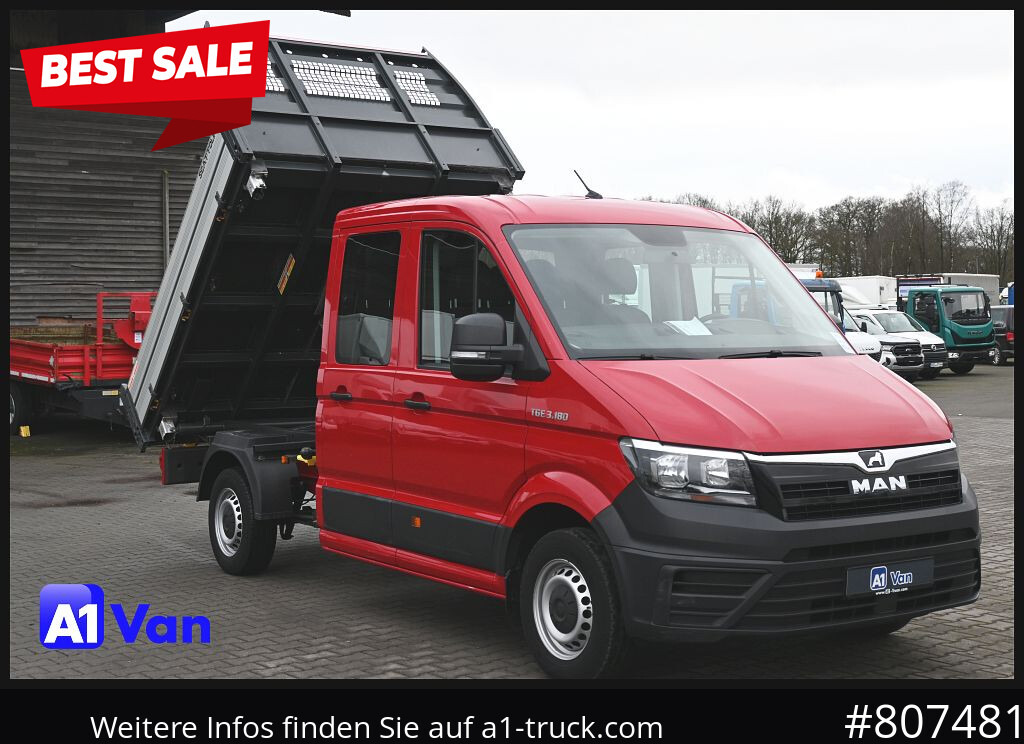 Truck MAN TGE 3.180 Doka Kipper,Klima, AHK, Tüv Neu