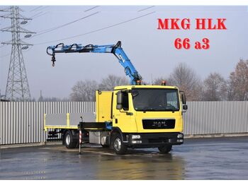 Crane truck MAN TGL 12.220 Pritsche 6,10 m+MKG HLK 66a3/FUNK: picture 1