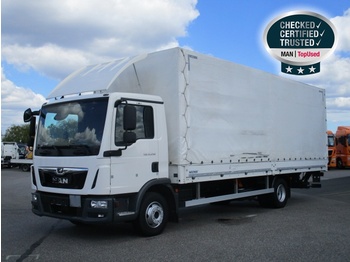 Curtainsider truck MAN TGL 12.250 4X2 BL, Euro 6 ,Prtsche/Plane, LBW, AHK: picture 1
