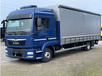 Curtainsider truck MAN TGL 12.250 BL Pritsche mit Liege, Schalter: picture 1