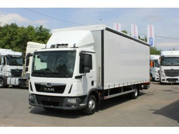 Curtainsider truck MAN TGL 12.250 TAIL LIFT: picture 1