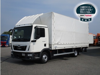 Curtainsider truck MAN TGL 8.180 4X2 BL, Euro 6, Pr./Pl., LBW, AHK, Klima: picture 1