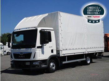 Curtainsider truck MAN TGL 8.180 4X2 BL, Euro 6, Pr./Pl., LBW, AHK, Klima: picture 1