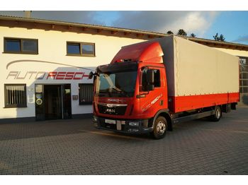 Curtainsider truck MAN TGL 8.180 Euro 6 Pritsche Hebebühne: picture 1