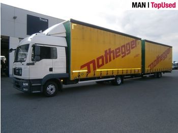 Curtainsider truck MAN TGL 8.220 4X2 BL mit 1A Anhänger: picture 1