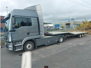 Autotransporter truck MAN TGL 8.250 With Tijhof Trailer.: picture 1