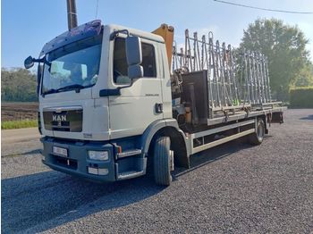 Dropside/ Flatbed truck, Crane truck MAN TGM 12.290 Euro5 Kraan Effer: picture 1