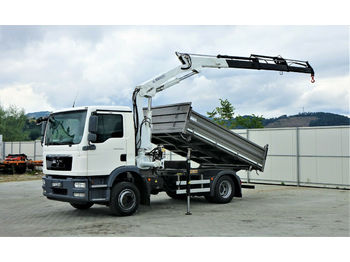 Tipper, Crane truck MAN TGM 15.250 Kipper 3,50 m+KRAN !!!: picture 1