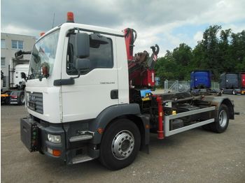 Hook lift truck MAN TGM 18.240 BB, ABROLLKIPPER MIT KRAN: picture 1