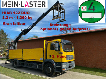 Dropside/ Flatbed truck MAN TGM 18.280 HIAB 122 Duo 8,2 m-1.4T Pritsche 6,1m: picture 1