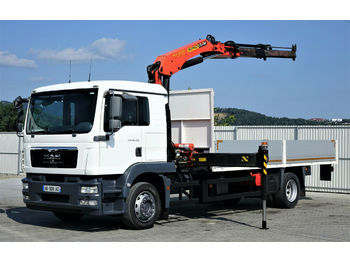 Dropside/ Flatbed truck, Crane truck MAN TGM 18.280 Pritsche 6,10m + Kran * Topzustand!: picture 1