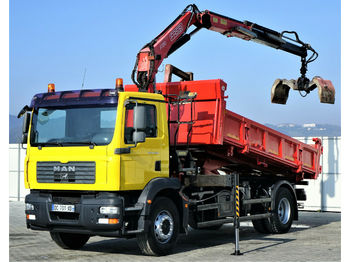 Tipper MAN TGM 18.280 kipper 4,70m +CRANE/ FUNK!!: picture 1