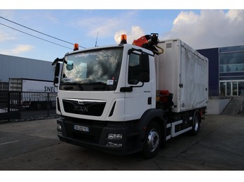 Curtainsider truck MAN TGM 19.290 - PALFINGER PK 13000 - euro 6: picture 1