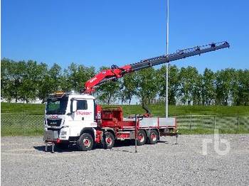 Dropside/ Flatbed truck, Crane truck MAN TGS35.480 8x6H: picture 1