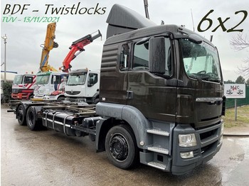 Container transporter/ Swap body truck MAN TGS 24.360 EEV - 6x2 - BDF / TWISTLOCKS - CHASSIS +/- 7m30 - AUTOMAT - AIR/AIR SUPS. / LUFT LUFT - EURO 5: picture 1