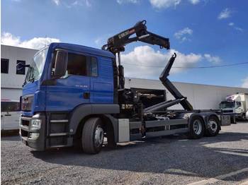 Hook lift truck, Crane truck MAN TGS 26.320 Euro5 Container Kraan Hiab: picture 1