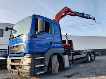Hook lift truck, Crane truck MAN TGS 26.320 Euro5 Container + Kraan Palfinger: picture 1