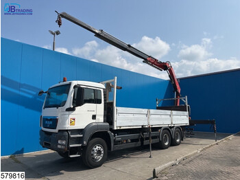 Dropside/ Flatbed truck, Crane truck MAN TGS 26 360 6x4, EURO 5, Fassi, Remote: picture 1