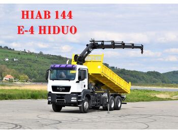 Tipper, Crane truck MAN TGS 26.360 * HIAB 166 E-4 HIDUO/FUNK * 6x4: picture 1