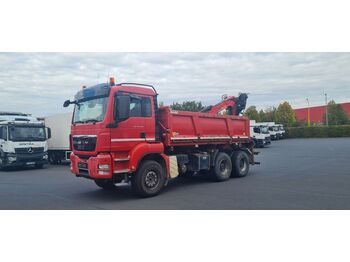Tipper, Crane truck MAN TGS 26.400 6x4 Selbstlader Palfinger Bordmatik: picture 1