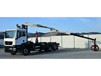 Hook lift truck MAN  TGS 26.400 Abrollkipper 5,70m+Kran * 6x2: picture 1