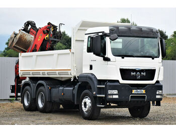 Tipper, Crane truck MAN TGS 26.400 Kipper 4,80m+ EPSILON PK E110Z / 6x4: picture 1