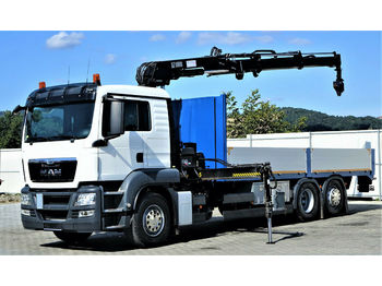Dropside/ Flatbed truck MAN TGS 26.400 Pritsche 6,70 m + Kran *6x2!: picture 1