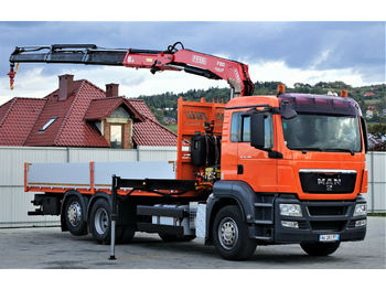 Dropside/ Flatbed truck MAN TGS 26.400 Pritsche 7,00 m + Kran *6x2!: picture 1