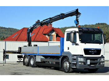 Dropside/ Flatbed truck MAN TGS 26.400 Pritsche 7,10 m + Kran *6x2!: picture 1