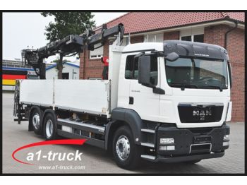 Dropside/ Flatbed truck MAN TGS 26.440 6x2 BL, ZF-Intarder, HIAB XS 166 K PR: picture 1