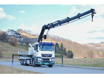 Dropside/ Flatbed truck MAN TGS 26.440 Pritsche 6,40 m+Kran/FUNK*4x4!: picture 1
