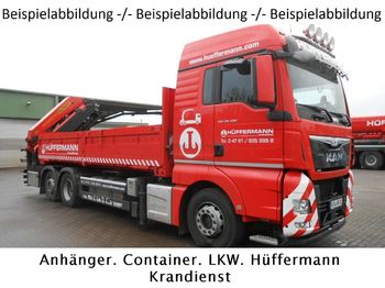 New Dropside/ Flatbed truck, Crane truck MAN TGS 26.470 6x2 Baustoff Palfinger PK53002: picture 1