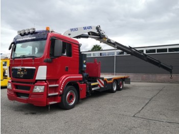 Dropside/ Flatbed truck MAN TGS 26.480 6x2/4 Euro4 - Retarder - Pesci SE425 - 4H+2H - Manual Gearbox: picture 1