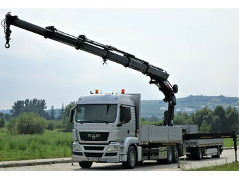 Dropside/ Flatbed truck MAN TGS 26.480 Pritsche 6,60m+Kran+Anhänger: picture 1
