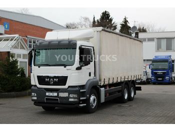 Curtainsider truck MAN TGS 28.360 BL EURO 5 Plane 7,5m/Mitnahmestapler: picture 1