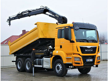 Tipper, Crane truck MAN TGS 33.400 Kipper 4,80 m + Kran  * 6x4!: picture 1