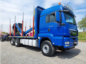 Timber truck, Crane truck MAN TGS 33.480 Kurzholz Palfinger Epsilon Exte Retarder 6,60 m (4): picture 1