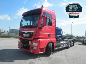 Container transporter/ Swap body truck MAN TGX 26.440 6X2-2 LL - EURO 6 - Ladebordwand unterf: picture 1