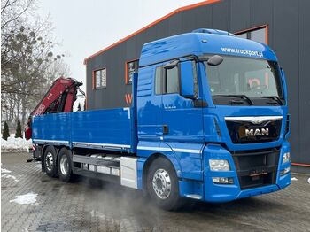Crane truck MAN TGX 26.440 Volluft 6x2 Pritsche Kran FASSI F215: picture 1