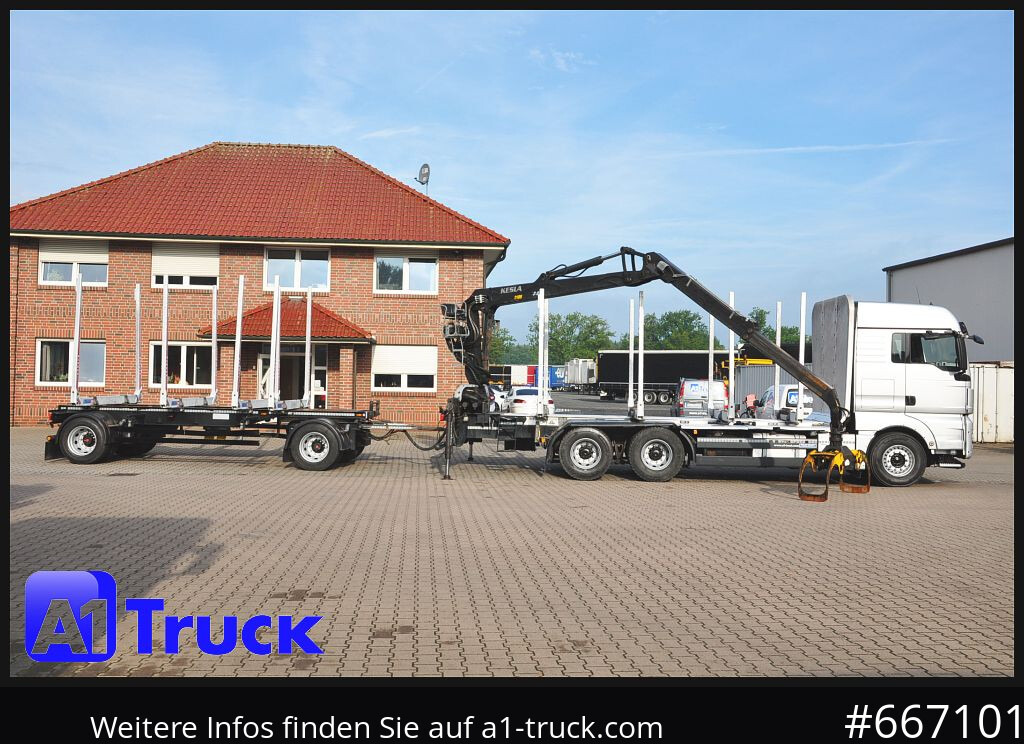 Truck MAN TGX 26.480, Holz Kesla 2109, 6x4,