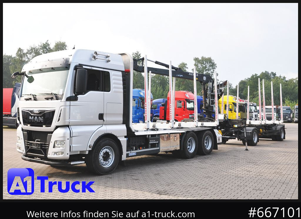 Truck MAN TGX 26.480, Holz Kesla 2109, 6x4,