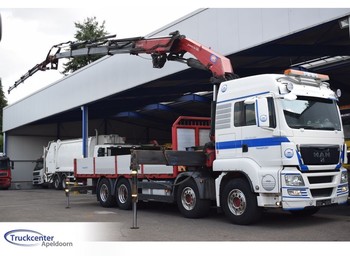 Dropside/ Flatbed truck MAN TGX 35.480, HMF 4220 + FJ900, Manuel, Retarder, 8x4, Truckcenter Apeldoorn: picture 1