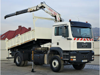 Tipper, Crane truck MAN TG 310 A  Kipper 4,50m+Bordmatic/Kran*4x2!: picture 1
