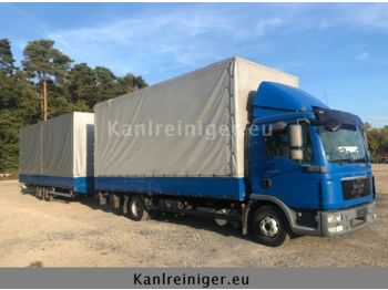Curtainsider truck MAN TG-L 8.250 4x2 BL komplett  mit Anhänger: picture 1