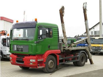 Skip loader truck MAN TG-M 18.280 4x2 Absetzkipper Meiller Tele, Waage: picture 1
